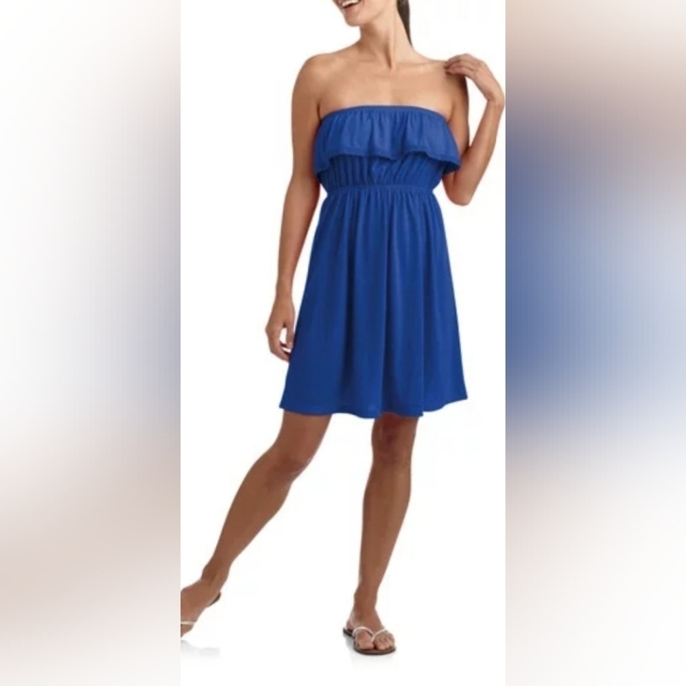 Ripe Aqua Colored Strapless Dress XS